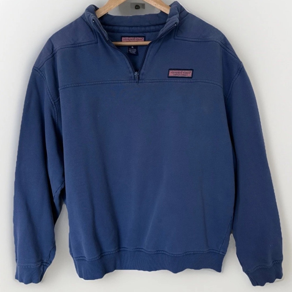 Vineyard Vines Martha’s Vineyard Unisex Blue Quarter Zip Sweatshirt Size XL